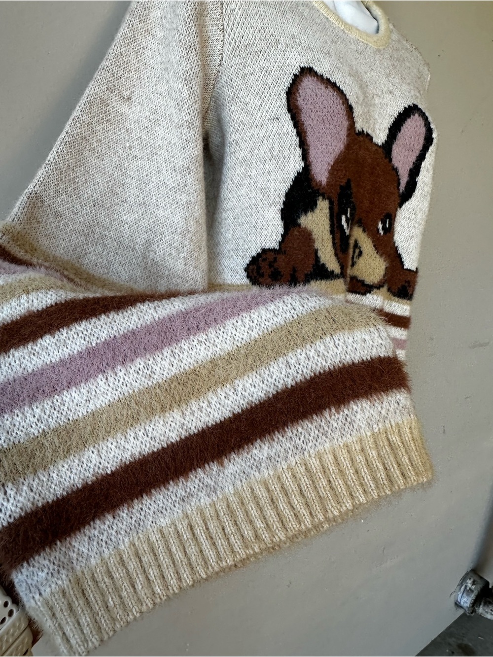 Debbie Shuchat French Bulldog Knit Sweater - Picture 4 of 9
